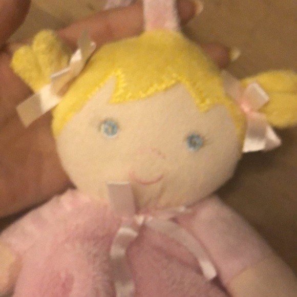 Blankets & Beyond Pink Doll Baby Lovey Security Blanket - Picture 3 of 13